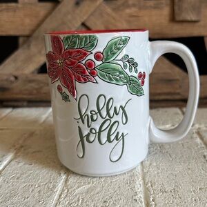 Spectrum Holly Berries Christmas Stoneware Coffee Mug
